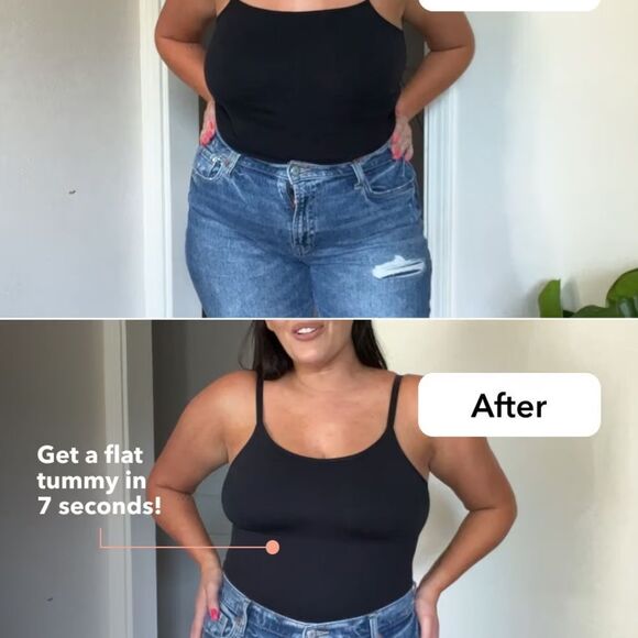 Shapermint Essentials All Day Every Day Scoop Neck Cami Size Large Black NWT - Picture 2 of 7